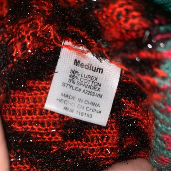 Super cute tinsel ugly sweater Poof New York - Picture 4 of 4